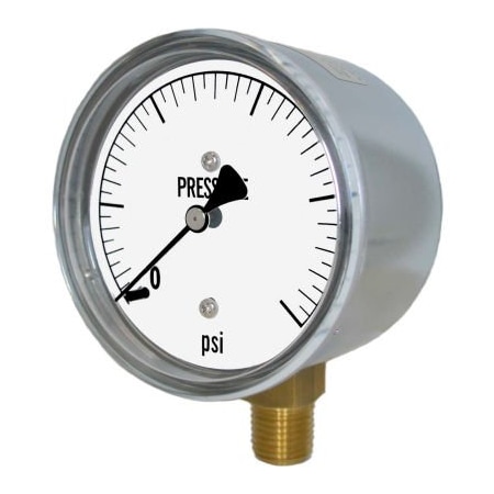 Engineered Specialty Products, Inc PIC Gauges 2.5" Low Pressure Gauge, 1/4" NPT, 0/5 PSI, Dry Non-Fillable, Lower Mount, LP1-254-5PSI LP1-254-5PSI
